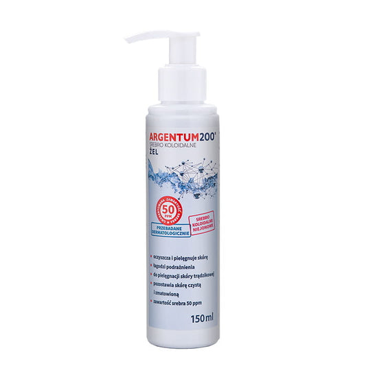 Kolloidales Silber Gel von AURA HERBALS, 150 ml, für Gesicht und Hände, 50 ppm Silber, feuchtigkeitsspendend und hautberuhigend