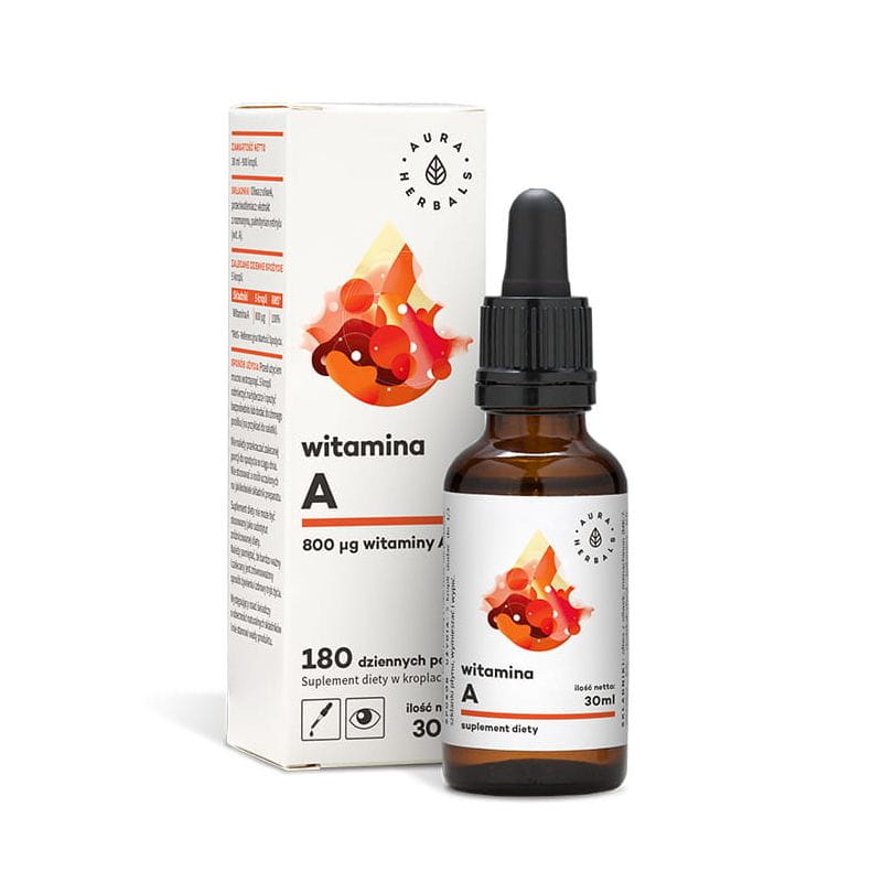 Vitamin A Nahrungsergänzungsmittel in Tropfen von 30 ml AURA HERBALS