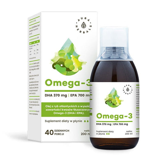 Omega3 370 DHA und 700 EPA flüssig 200 ml AURA HERBALS