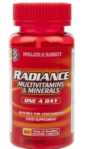 HOLLAND & BARRETT Radiance Multivitamin & Mineral Tabletten, 60 Stück, nährstoffreiche Nahrungsergänzung in Tablettenform