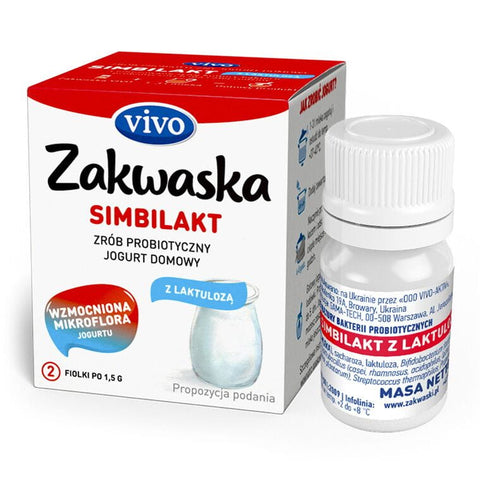 Hausgemachter Joghurt simbilakt mit Lactulose lebende Bakterienkulturen Probiotische Packung 2 x 15g SOURCES VIVO