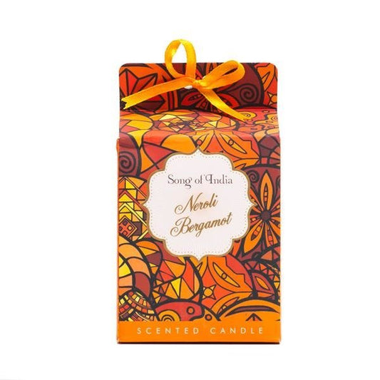 Duftkerze im Glas mit Neroli und Bergamotte, 200g, von SONG OF INDIA für ein angenehmes Raumduft-Erlebnis.