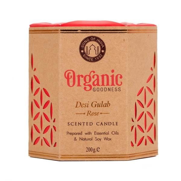 Sojaduftkerze - Desi Gulab Rose 200g - SONG OF INDIA