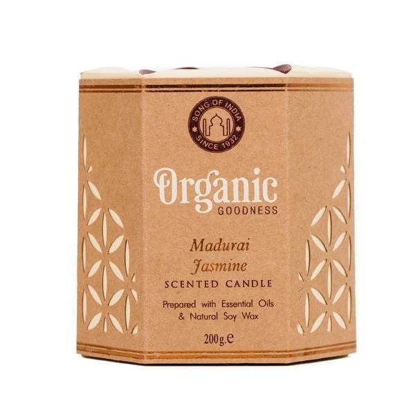 Sojaduftkerze - Madurai-Jasmin 200g - SONG OF INDIA
