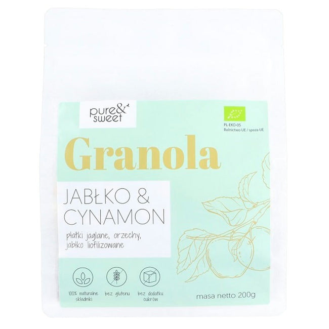 Granola Apfel - Zimt BIO 200g PURE & SWEET Hover Image