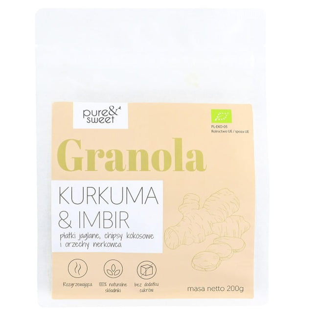 Granola Kurkuma - Ingwer BIO 200g PURE & SWEET Hover Image