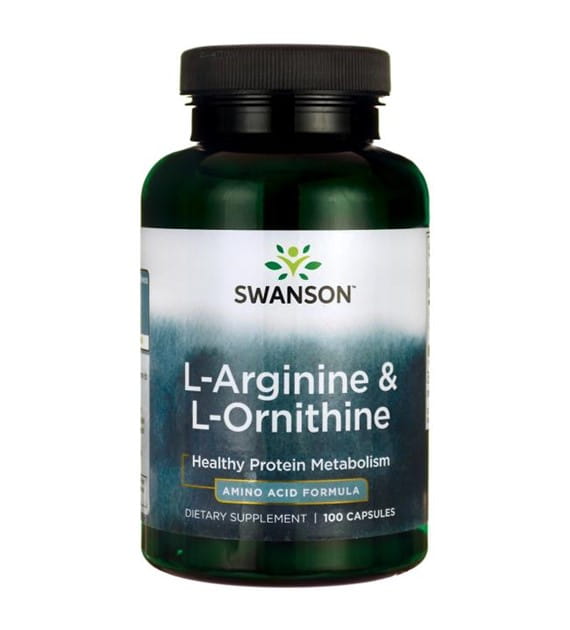 L - Arginin 500 mg L - Ornithin 250 mg 100 Kapseln von SWANSON