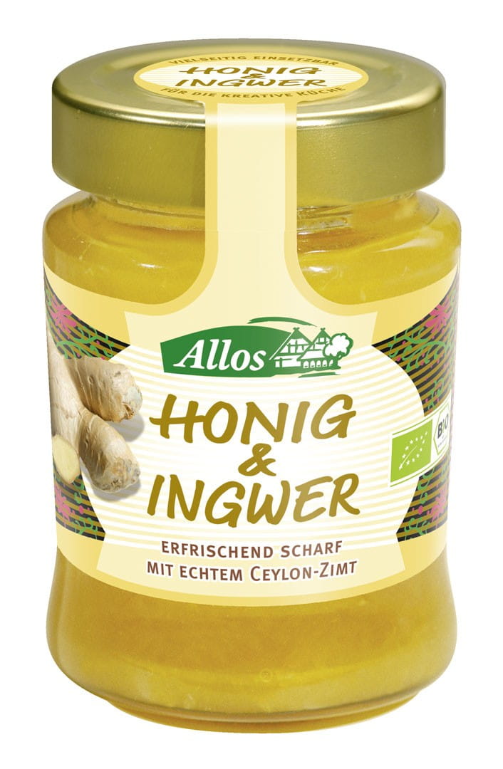 Honig mit Ingwer BIO 250 g - ALLOS