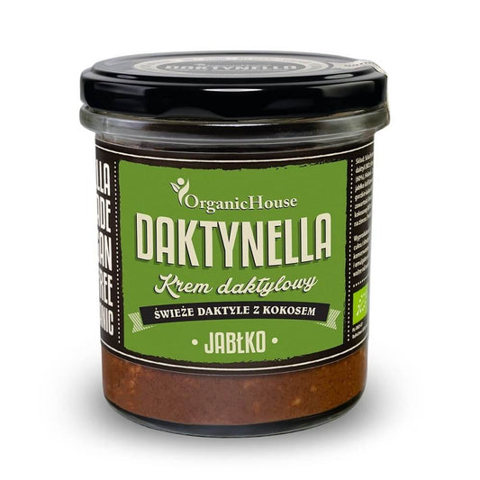 BIO Dattelcreme Daktynella Apfel von ORGANICHOUSE, cremige Fruchtpaste aus biologischen Datteln und Äpfeln, 280 g.