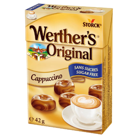 Karamell-Cappuccino ohne Zucker von WERTHER'S ORIGINAL, 42g, cremiges Getränk mit Karamellgeschmack und ohne Zucker.