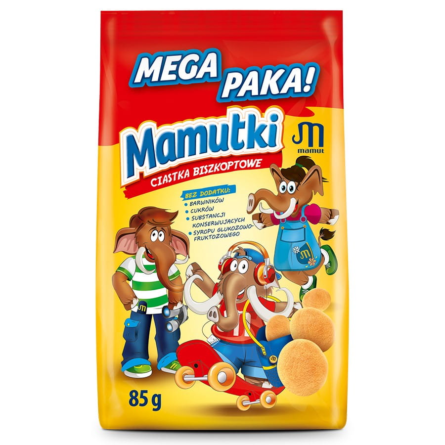 Saftiger Rührkuchen ohne Zuckerzusatz von MAMUT, 85g, mit goldener Kruste und leckerer Textur, auf weißem Hintergrund.