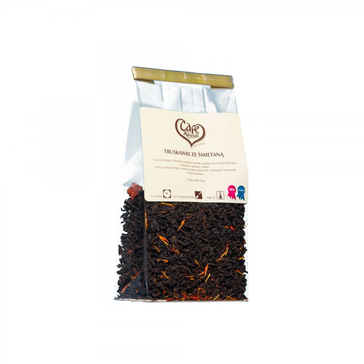 Schwarztee, Erdbeeren mit Sahne 50 g CAFE AMOUR