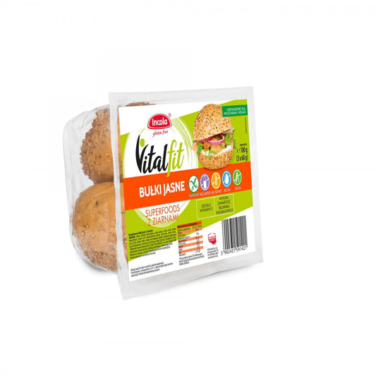 Leichte glutenfreie Brötchen mit Körnern von GFS Poland, 180 g, frisch gebacken, knusprig und aromatisch.