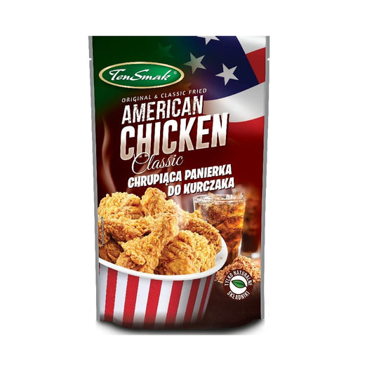 Amerikanische Hühnerpanade von TEN SMAK, 200 g, knusprige Panade für Hähnchen, sichtbare goldene und gewürzte Beschichtung