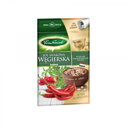 Ungarisches Aromasalz von TEN SMAK in 50 g Dose, feines Salz mit würzigem Geschmack, ideal zum Kochen und Würzen.