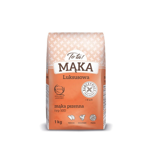 Weizenmehl 500 von TO TA in 1 kg Packung, feines und hochwertiges Luxus-Weizenmehl für das Backen.