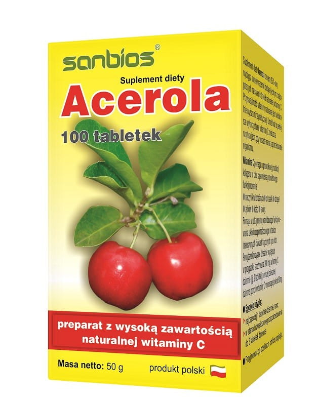 Acerola 100 Tabletten SANBIOS Hover Image