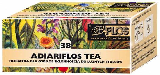 HERBAVIS Adiariflos Tee fix gegen Durchfall, 20x2g, herbalischer Tee mit Flohsamen, fördert eine gesunde Verdauung