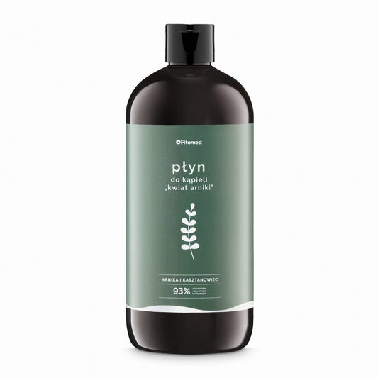Badelotion mit Arnikablüten von FITOMED in 500g Flasche, naturreines Produkt für entspannendes Bad.