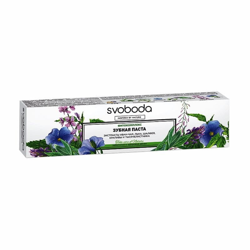 Zahnpasta Phytokomplex ohne Fluorid, 124g, von SVOBODA, mit natürlichen Inhaltsstoffen für die Mundpflege.
