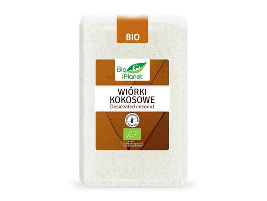 BIO PLANET Kokos Shrims, 1 kg, getrocknete Bio-Kokosnuss-Chips, natürliche Snack-Alternative, vegan und glutenfrei.