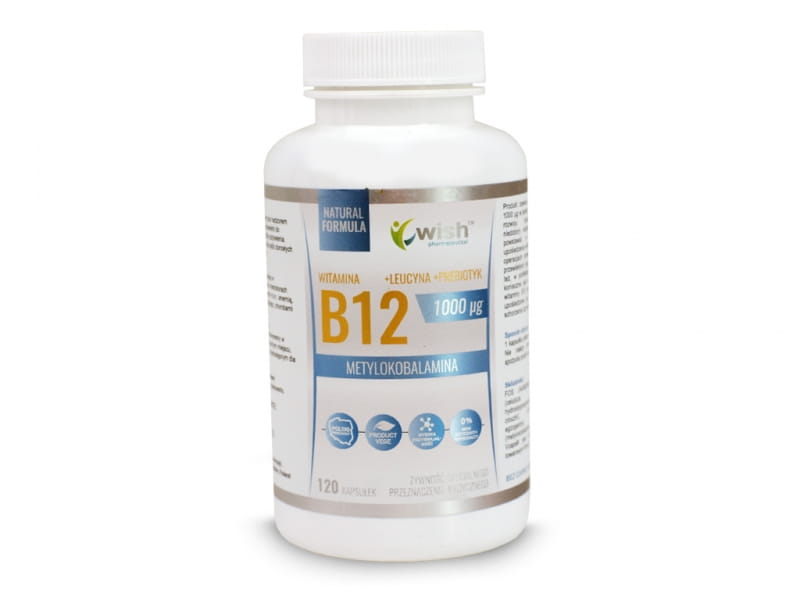 Vitamin B12 Methylcobolamine 1000ug - 120 Capsules WISH