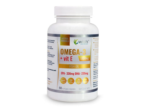 OMEGA 3 fuerte oro dha220 + vit E - 90 cápsulas WISH