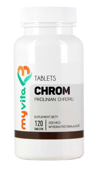 Chrom-Chrom-Picolinat-Chrom 200 mcg 120 Tabletten - MYVITA Hover Image