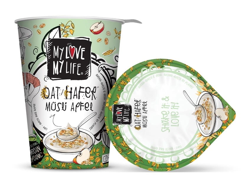 Action oat dessert with apple and muesli ORGANIC 400 g - MY LOVE MY LIFE