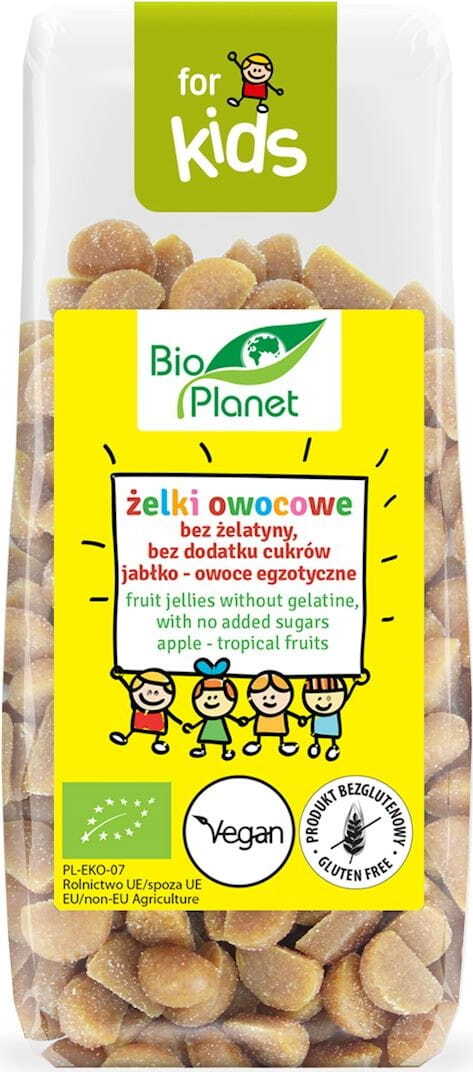 Želé bez želatiny bez přidaného cukru jablko - exotické ovoce BIO 100 g - BIO PLANET