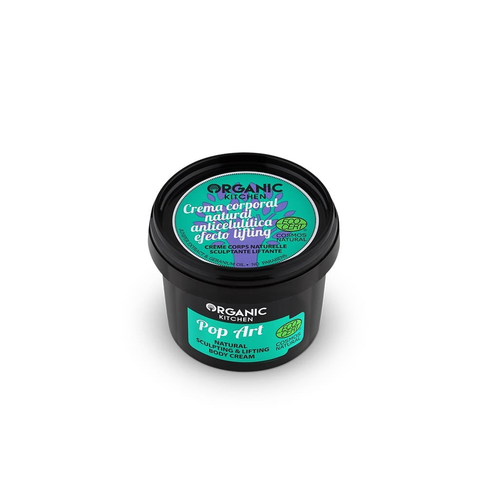 Eurobio Lab Pop Art Modellier- und Lifting-Körpercreme, 100 ml, cremige Textur für Hautstraffung und Pflege.