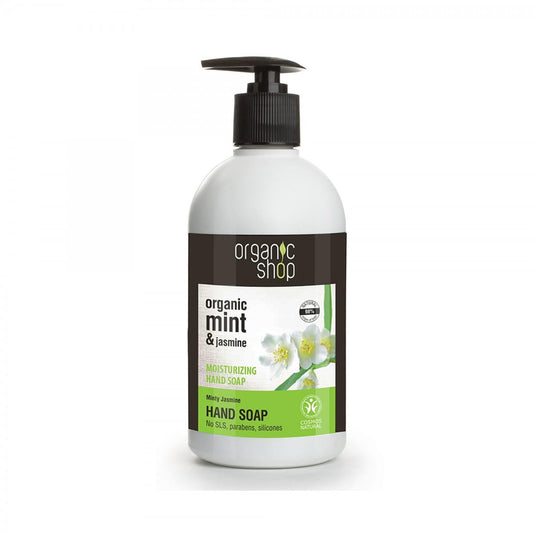 Feuchtigkeitsspendende Handseife Minze Jasmin 500 ml - Biogo.de
