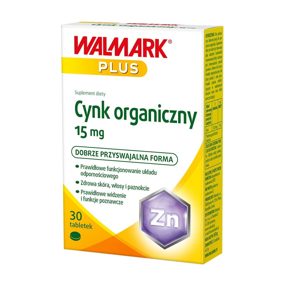 Organický zinok 15 MG 30 tabliet