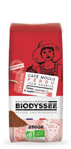 Gemahlener Kaffee 100% Arabica Peru 250g ECO BIODYSSEE