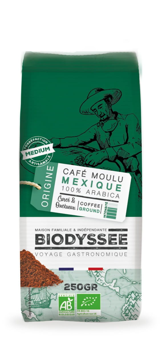 Káva 100% Arabica Mexiko mletá 250g ECO BIODYSSEE