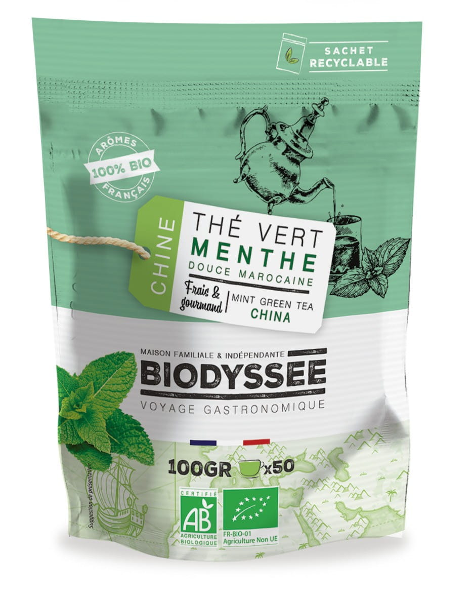 Thé vert à la menthe du maroc 100g EKO BIODYSSEE