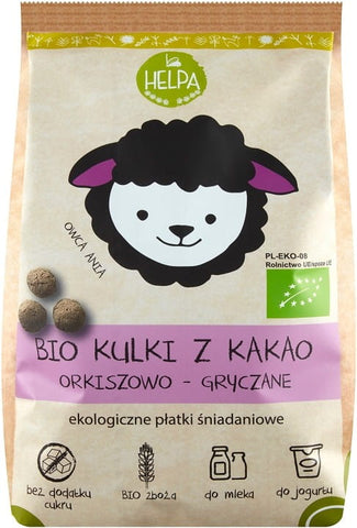 Dinkel-Buchweizenbällchen mit Kakao BIO 160 g - HELPA