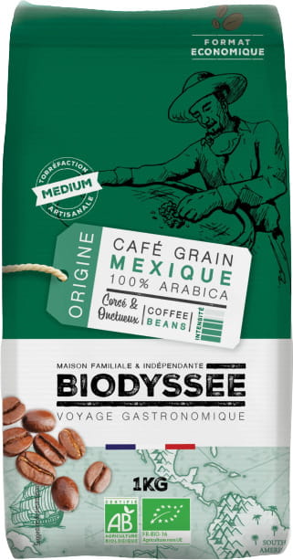 Káva 100% Arabica Mexico fazuľa 1 kg ECO BIODYSSEE