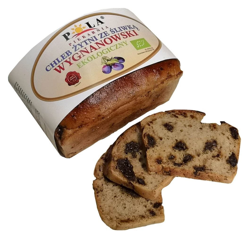 Wygnanowski Pane di segale con prugna BIO 350 g - POLA