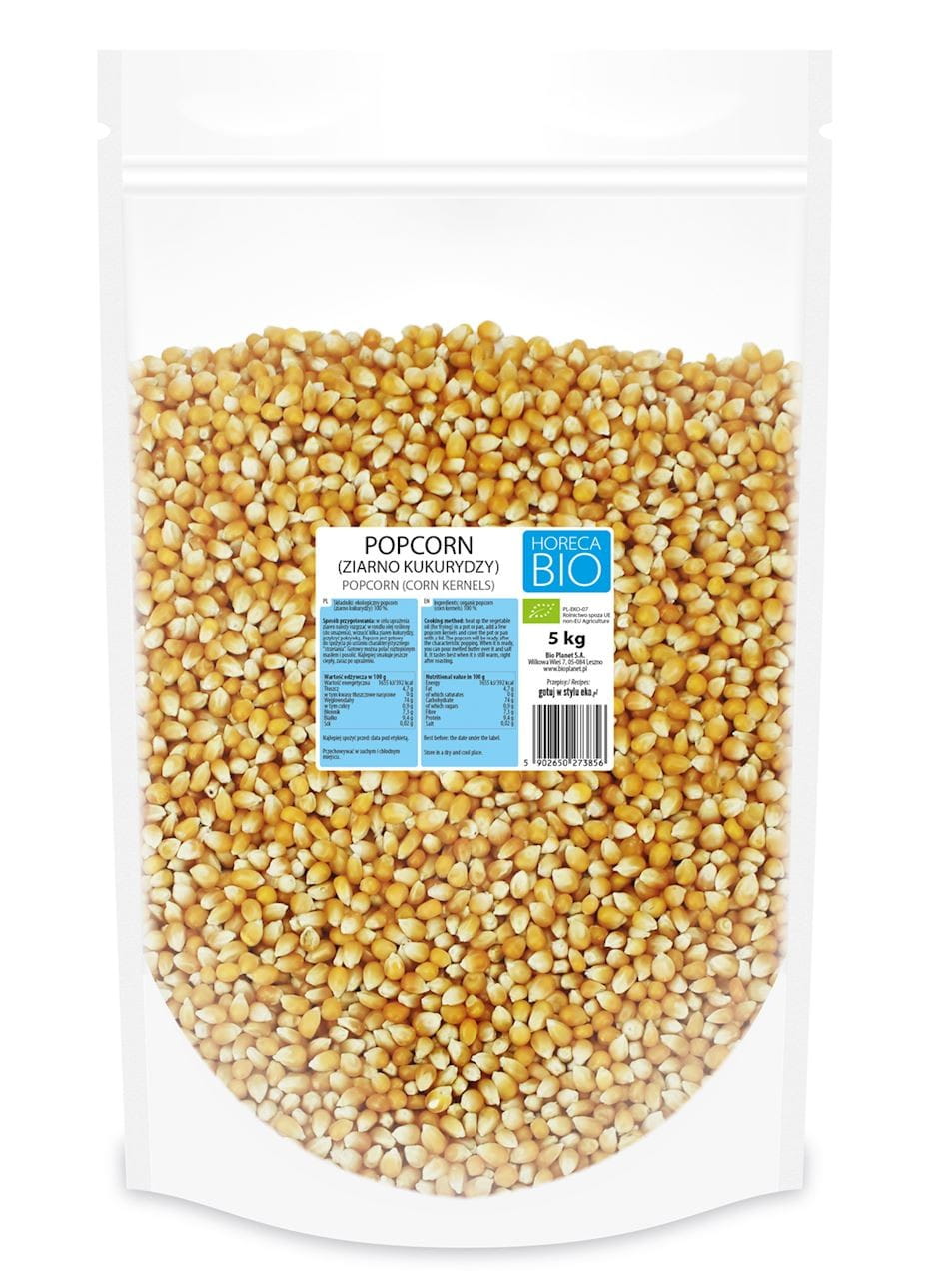 Popcorn (Corn) ORGANIC 5 kg - HORECA