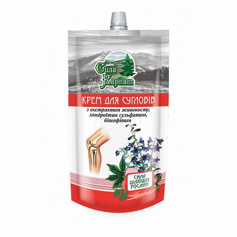The power of the Carpathian cream for joints with comfrey Chondroitin Bischofite 100ml THE POWER OF THE CARPATHIAN MOUNTAINS