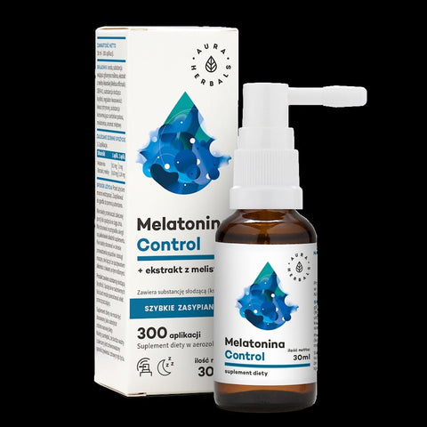 AURA HERBALS Melatonin Control + sprej s extraktom z medovky 30ml