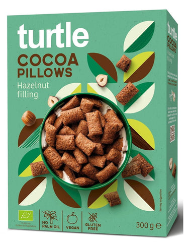 Vente coussins de riz fourrés noix et cacao BIO sans gluten 300 g - TURTLE