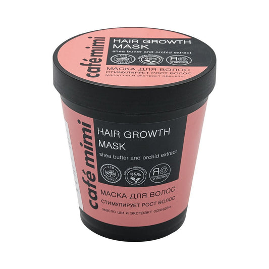 Haarmaske zur Aktivierung des Haarwachstums von DesignSoap, 220 ml, cremige Textur in einer weißen Verpackung.