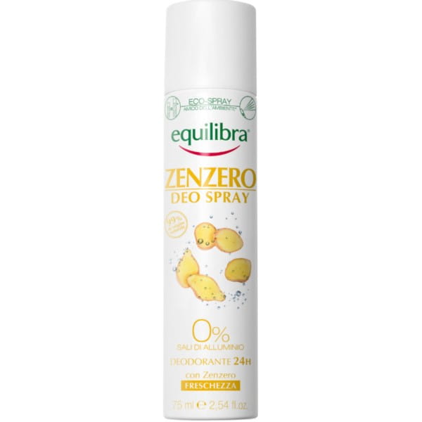 Spray déodorant gingembre 75 ml EQUILIBRA