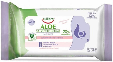EQUILIBRA Aloe wipes for intimate hygiene