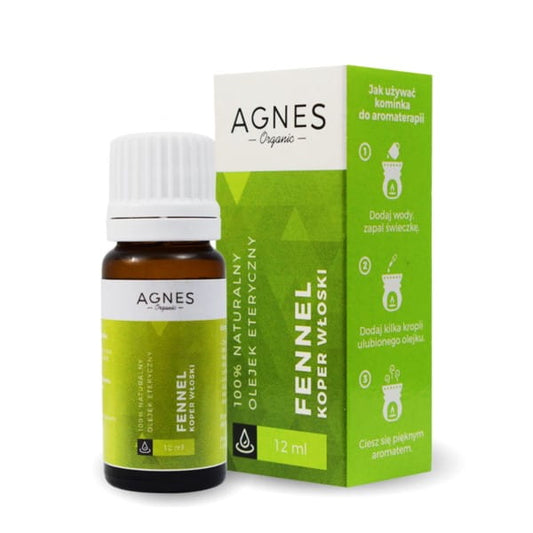 Ätherisches Fenchelöl in 12 ml Flasche von AGNES BIO, naturbelassenes Bio-Ätherisches Öl mit Fenchelduft.