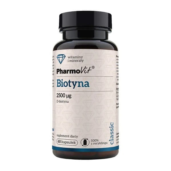 Biotin 60 capsules strong hair - PHARMOVIT