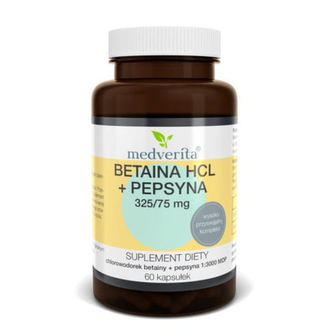 Betaine HCL + Pepsin 325/75 mg MEDVERITA