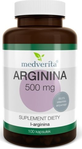 Arginin 500 MG 100 Kapseln MEDVERITA - Biogo.de